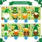 24 Sheets St Patrick's Day Stickers for Kids Make a face Sticker Make Your Own Lucky Shamrock